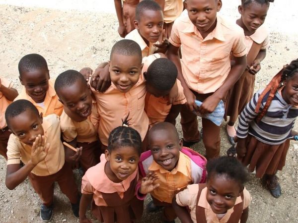Children of the  St. Andre School in Haiti